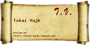 Tokai Vajk névjegykártya